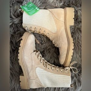 Sam Edelman suede weatherproof bone combat boots 6.5 NEW